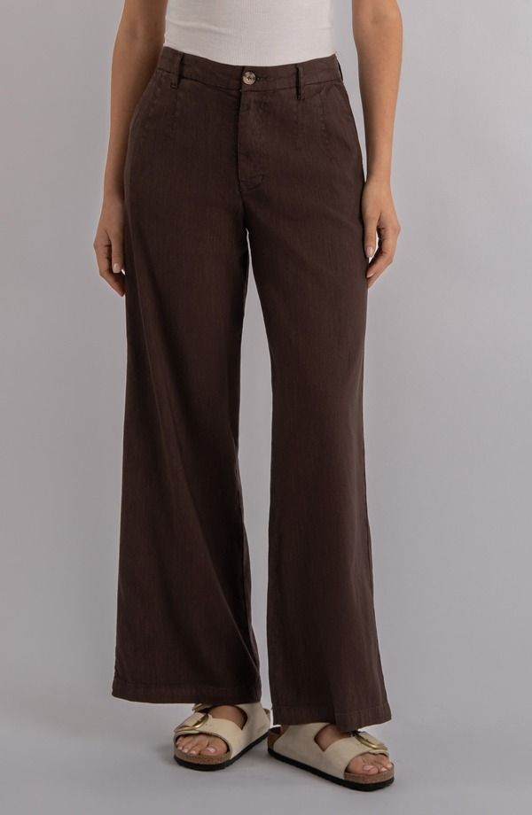 カットフロムザクロス レディース ボトムス カジュアルパンツ ワイドレッグ ハイウエスト リネン KUT from the Kloth Meg High Waist Linen Blend Wide