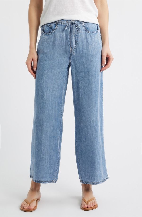 ビーチランチラウンジ レディース ボトムス レギンス パンツ beachlunchlounge Cass Chambray Drawstring Pants MEDIUM WASH