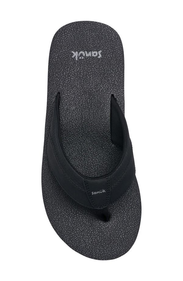 サヌーク メンズ シューズ サンダル Sanuk Beer Cozy IV Flip Flop Men BLACK ブラック