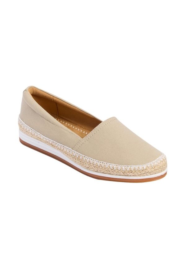 コンフォートビュー レディース シューズ パンプス Comfortview The Spencer Slip On Flat Women NEW KHAKI カーキ