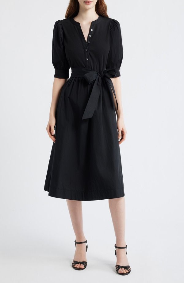 エリザジェイ レディース トップス ワンピース ミディ Eliza J Twofer Mixed Media Belted Midi Dress BLACK ブラック 22,960円