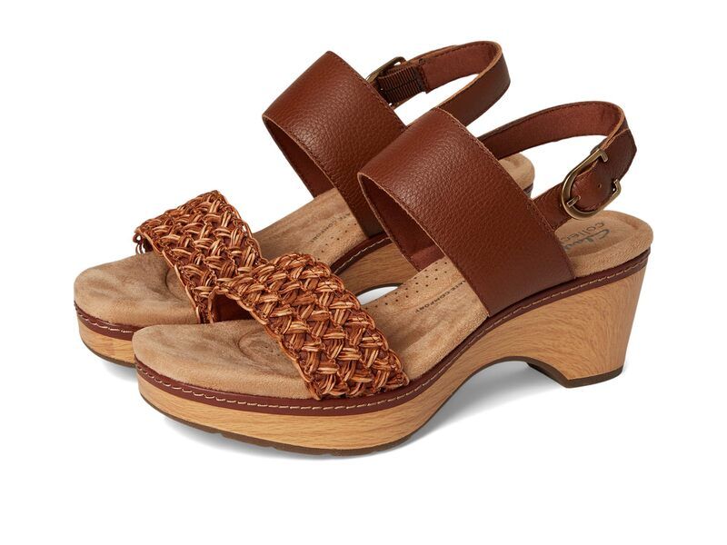 クラークス レディース シューズ ヒール Clarkseannah Step Tan Leather タン