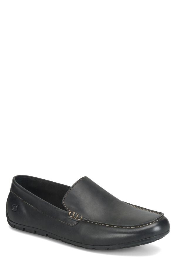 バーン メンズ シューズ ローファー Brn Allan Moc Driver Loafer Men BLACK FULLGRAIN ブラック