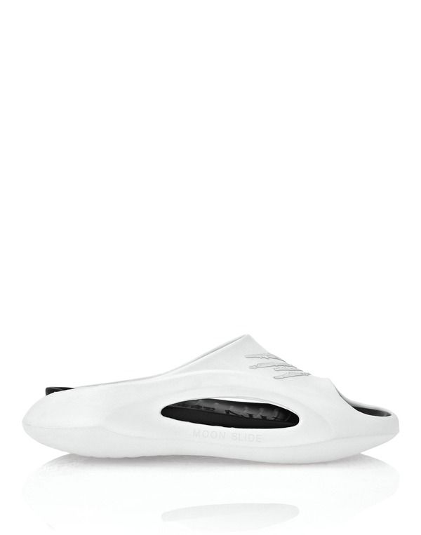 プレイン スポーツ レディース シューズ サンダル PLEIN SPORT Moon Slide Unisex Unisex whiteblack ホワイト