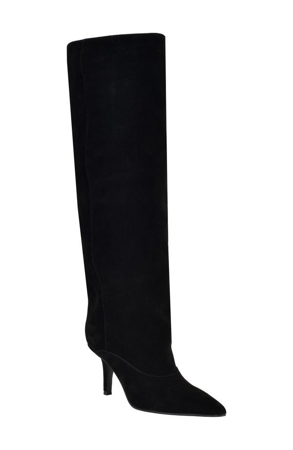 ゲス レディース シューズ ブーツ・レインブーツ GUESS Carolan Pointed Toe Knee High Boot Women BLACK ブラック