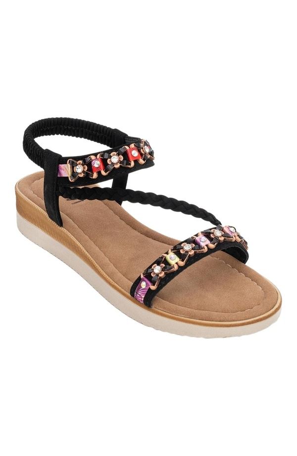 プロローグシューズ レディース サンダル Prologue Shoes YUAN Braided Strap Sandal Women Black Faux Leather ブラック 20,060円