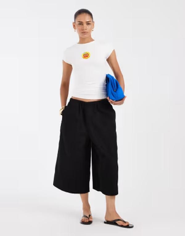 エイソス レディース ボトムス ハーフパンツ・ショーツ ショートパンツ ASOS DESIGN pull on bermuda shorts Black ブラック
