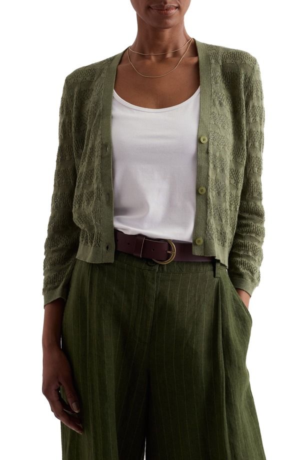 シーソルトコーンウォール レディース アウター ニット・セーター コットン カーディガン Seasalt Cornwall Sweet Day Pointelle Organicotton Cardi