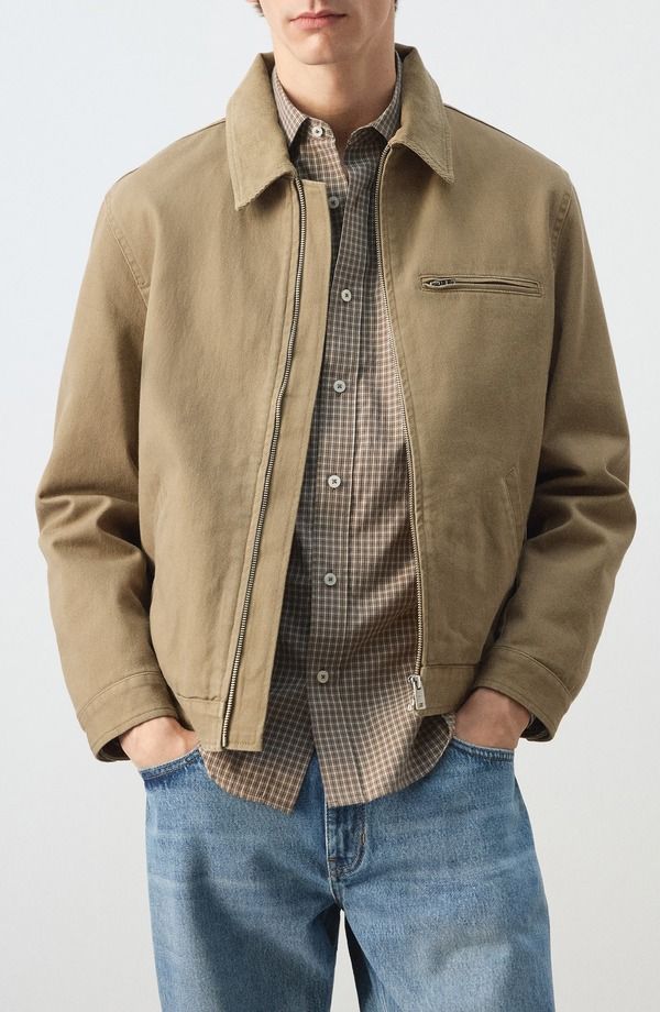 マンゴ メンズ アウター コート コーデュロイ コットン ジャケット MANGO Cotton Corduroy Jacket BEIGE ベージュ 20,610円