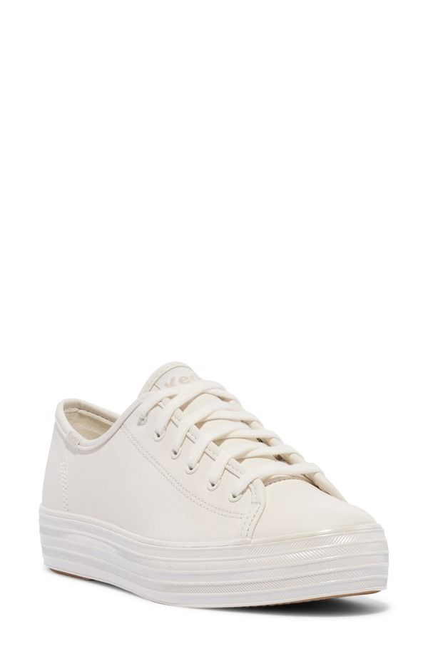 ケッズ レディース シューズ スニーカー プラットフォーム Keds Triple Kick Platform Sneaker Women OFF WHITE LEATHER オフホワイト