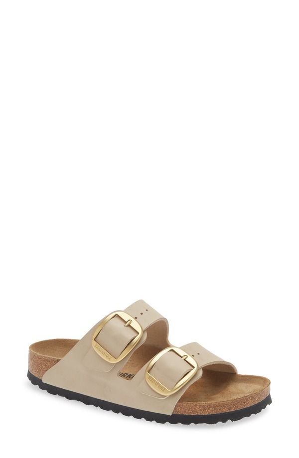 ビルケンシュトック レディース シューズ サンダル Birkenstock Arizona Big Buckle Slide Sandal Women SANDCASTLE