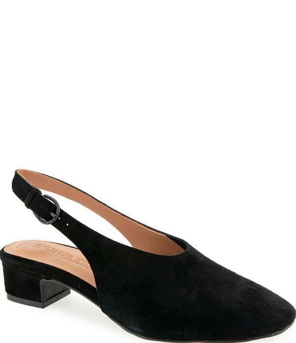 ジェントルソウルズ レディース シューズ ヒール スエード Gentle Souls Kellisuede Buckled Slingback Pumps Black ブラック