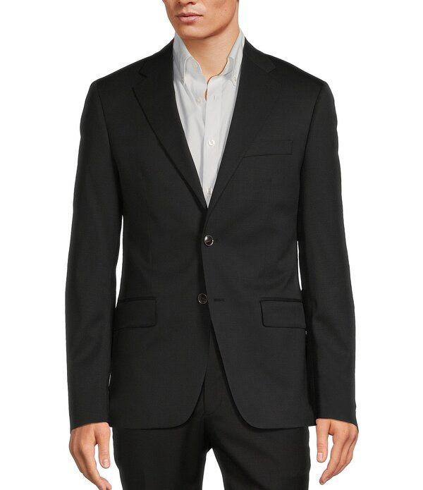 ハート シャフナー マルクス メンズ アウター ジャケット・ブルゾン ウール コート Hart Schaffner Marx Modern Fit Black Solid Wool Blend Spo