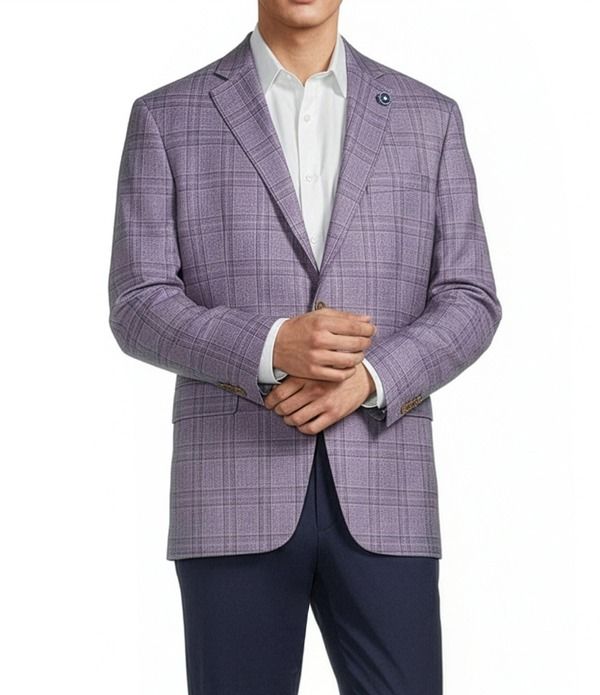ハート シャフナー マルクス メンズ アウター ジャケット・ブルゾン コート Hart Schaffner Marx Chicago Classic Fit Plaid Sport Coat Purp