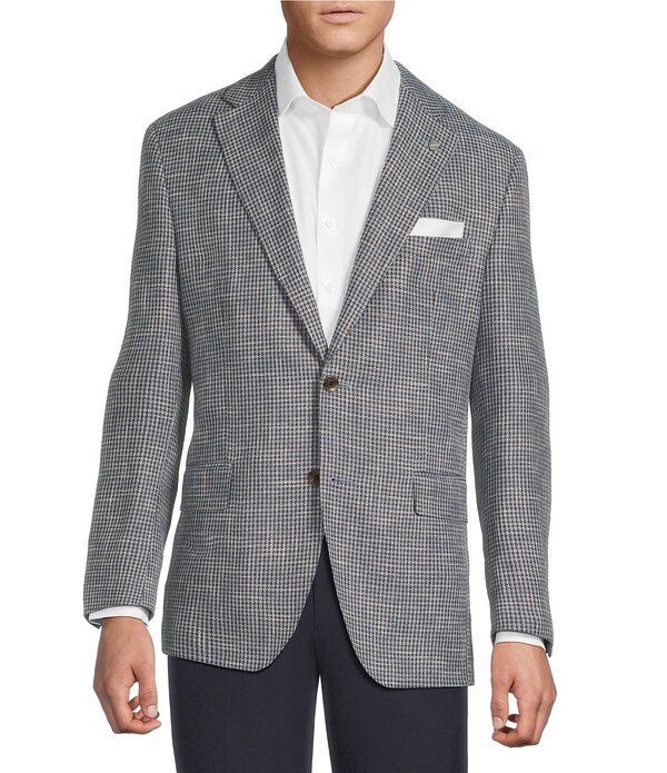 ダニエル クレミュ メンズ アウター ジャケット・ブルゾン コート リネン Cremieux Linen Blend Modern Fit Fancy Sport Coat Mid Blue ブルー