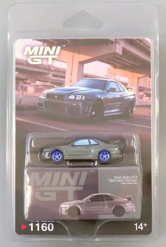【中古】ミニカー 1/64 Nissan スカイライン GT-R ダークメタルグレー (NISMO BNR34 CRS バージョン)(右ハンドル) 「ミニGTシリーズ」 CHASE CAR [MGT01160-BLC]