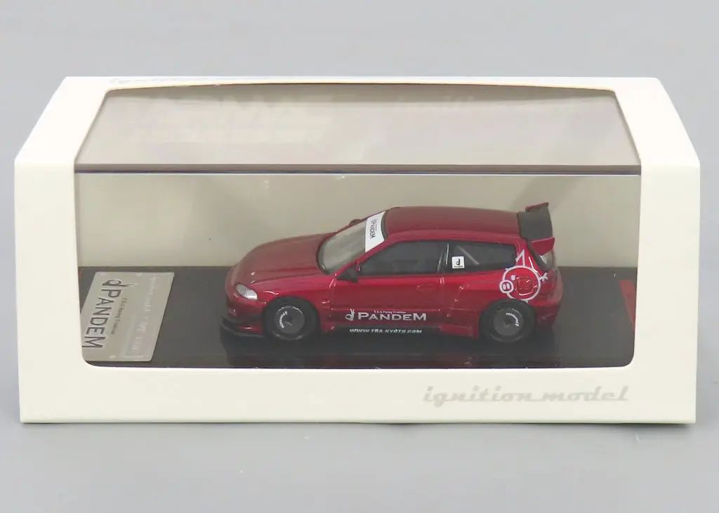 【中古】ミニカー 1/64 PANDEM CIVIC EG6(レッドメタリック) [1414]