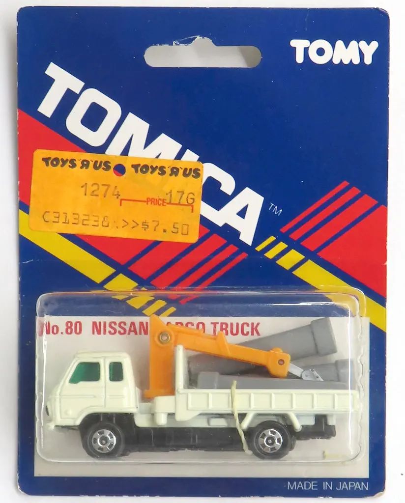 【中古】トミカ 1/104 日産ディーゼルコンドルクレーン付きカーゴトラック(ホワイト/日本製/海外向け/ブリスターパック) 「トミカ No.80」