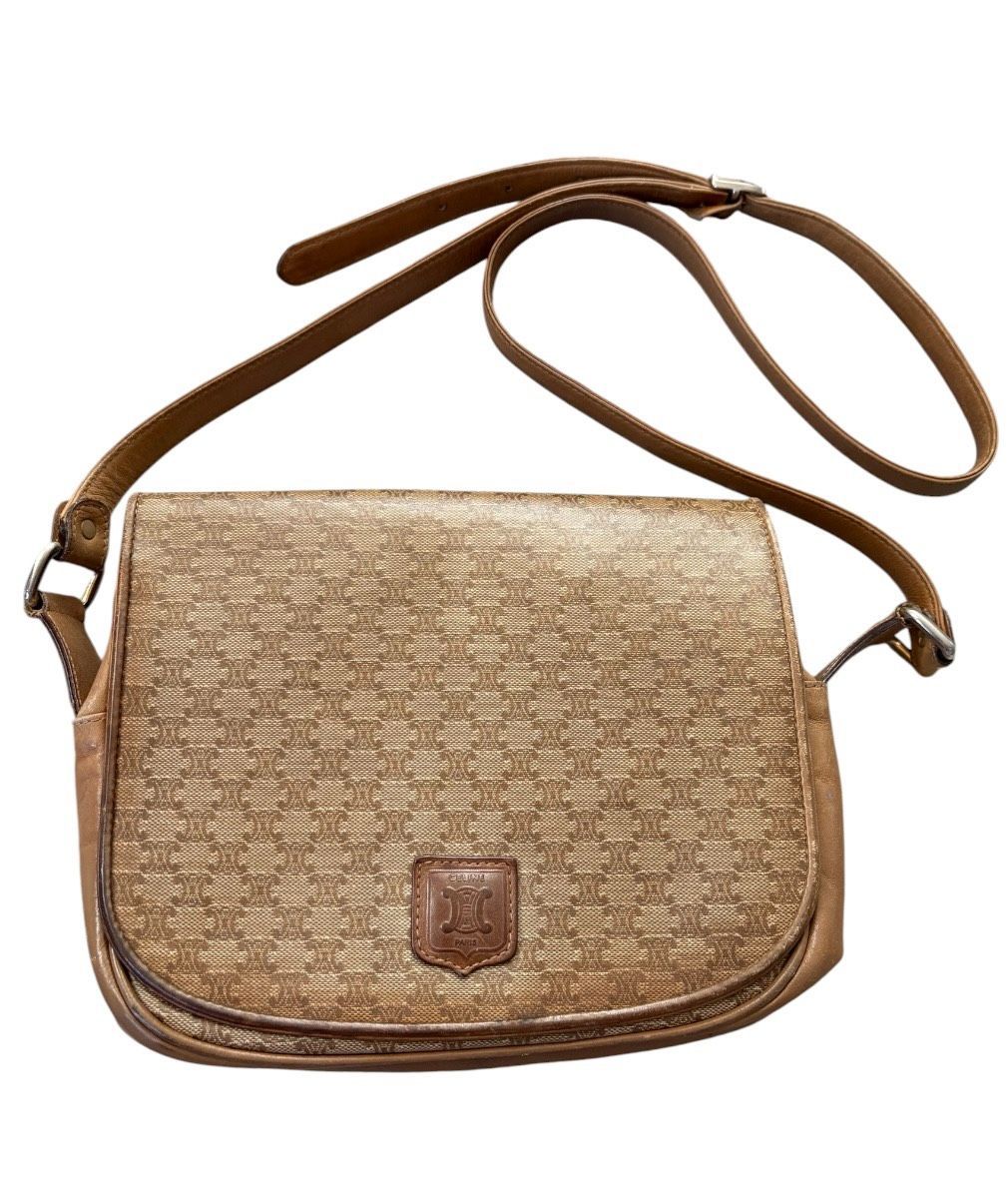 ★【カバン】CELINE　マカダム　ヴィンテージ　肩掛け　ショルダーバッグ