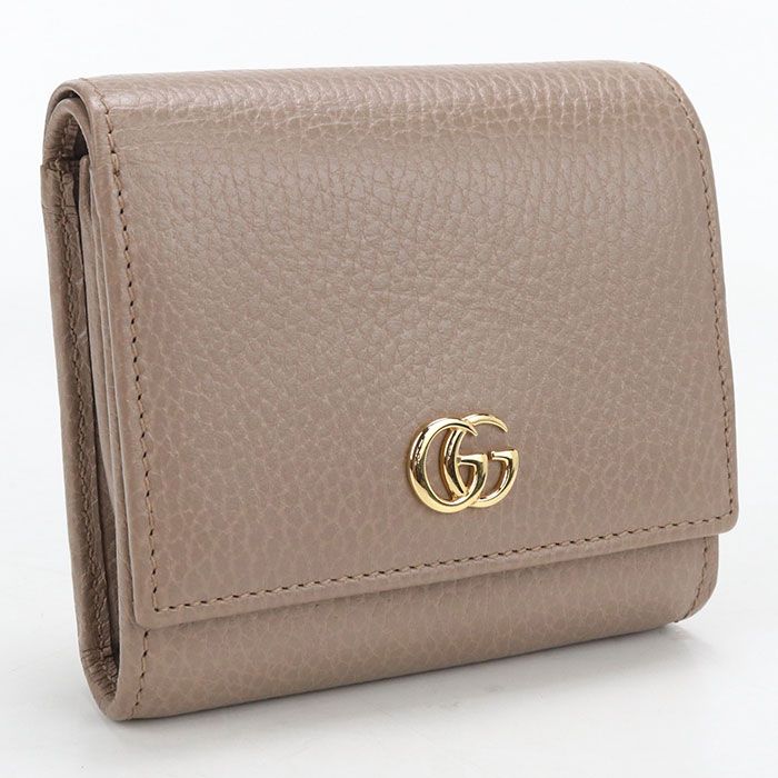 GUCCI グッチ ミディアムウォレット ダブルG 598587 二つ折り財布 レザー【中古】 レディース