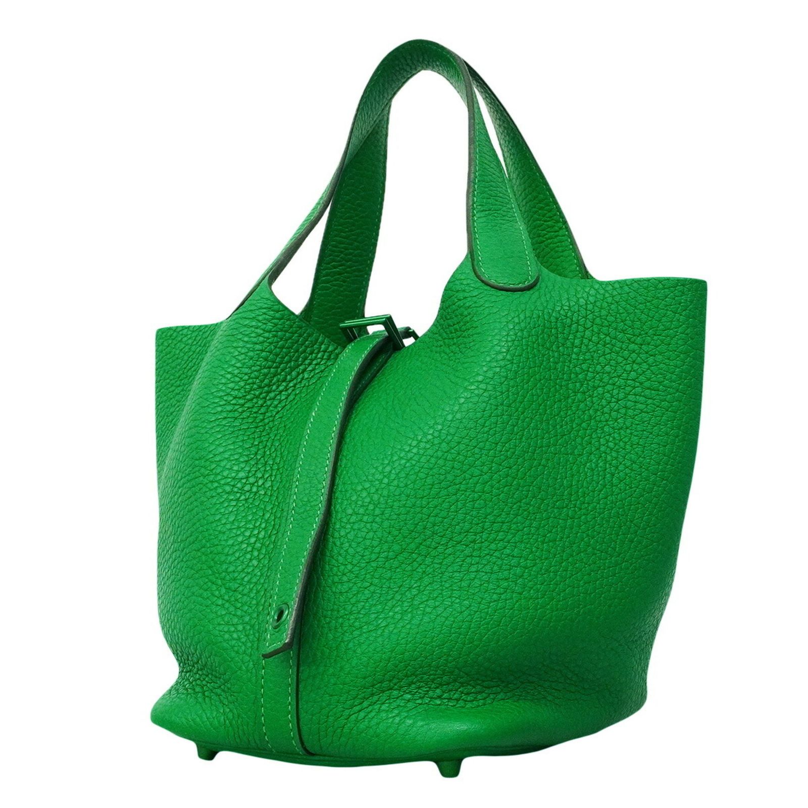 エルメス(Hermes) エルメス ハンドバッグ ピコタンロックPMモノクローム トリヨンクレマンス バンブー Z刻印レディース