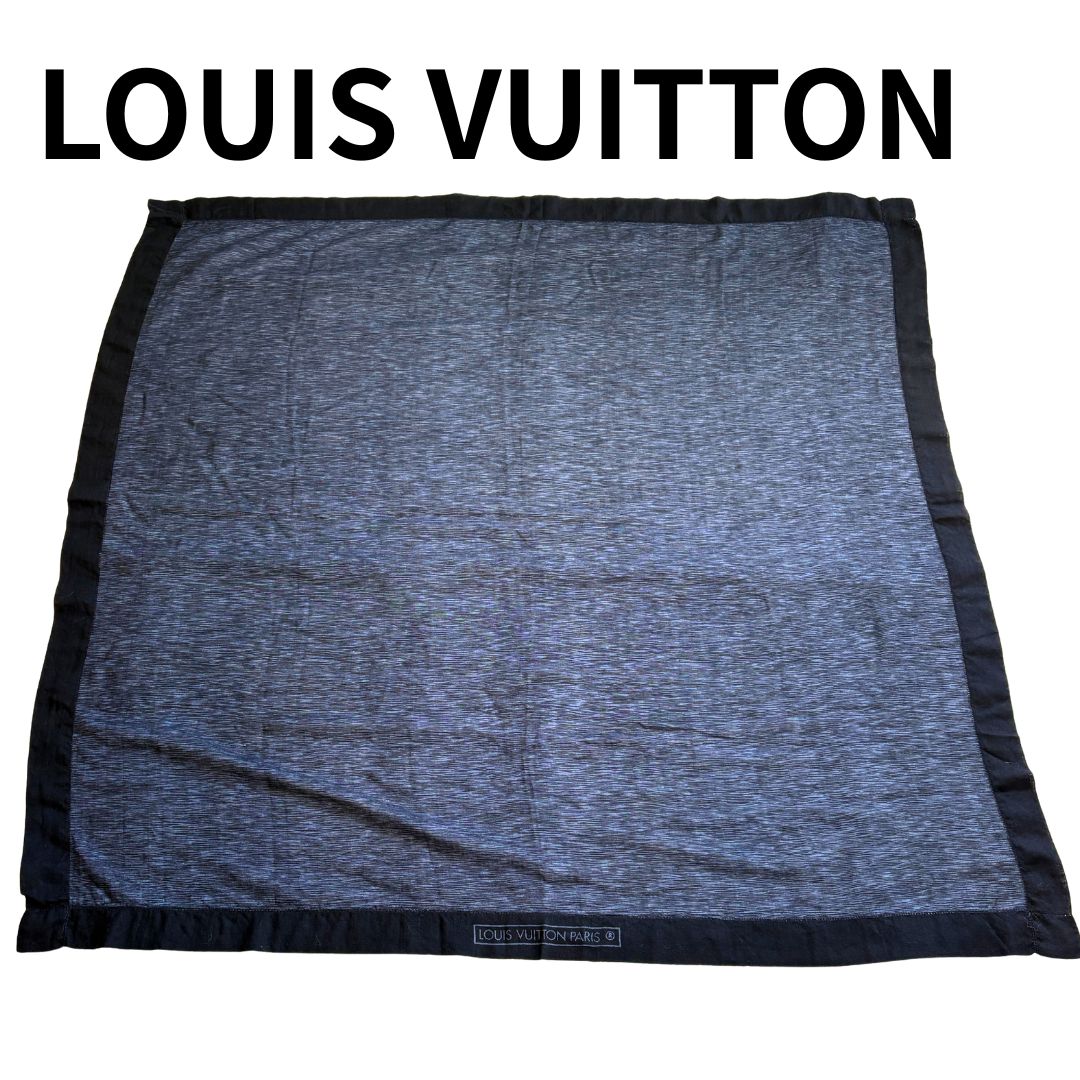 LOUIS VUITTON モノグラム 大判ストール ショール ブラック