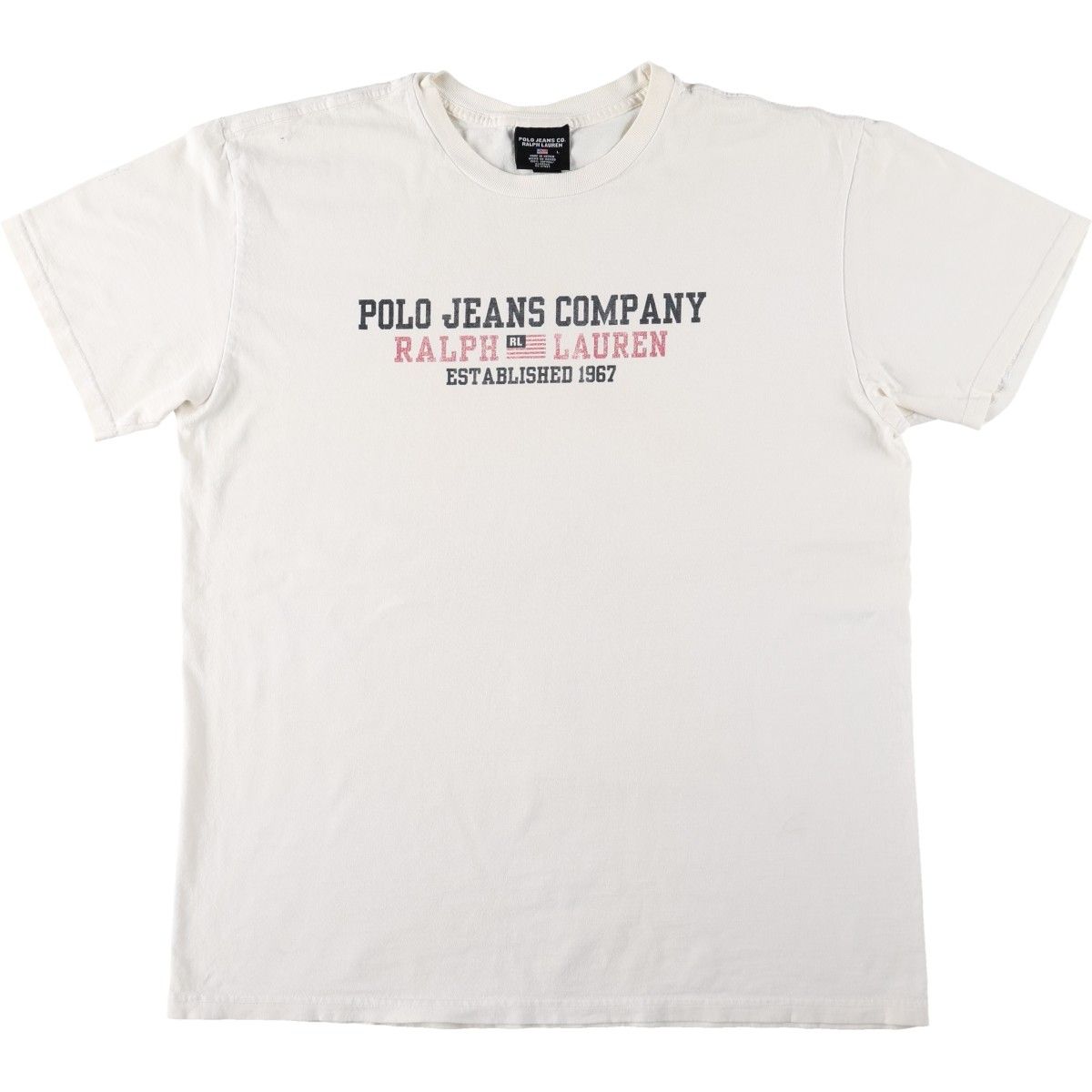 古着 00年代 ラルフローレン Ralph Lauren POLO JEANS COMPANY 半袖 プリントTシャツ メンズL相当/eaa664475