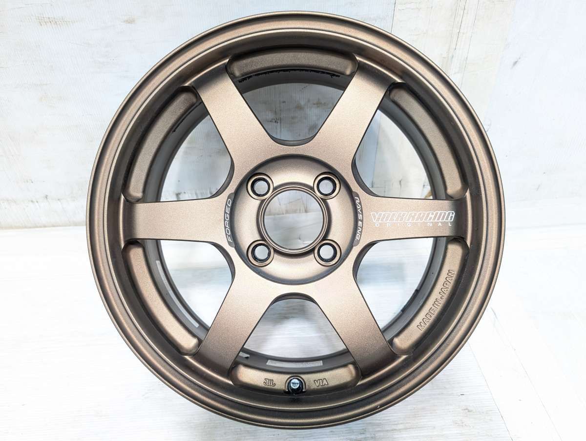 15x6.0 42 100-4穴 RAYS VOLK RACING TE37ソニック 中古ホイール 4本