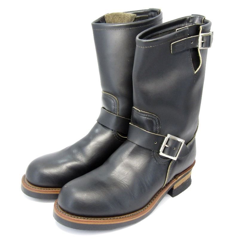 美品 REDWING レッドウィング US7D 25cm エンジニアブーツ 2268 PT91 プリントタグ 1996年製 スチールトゥ ブラック クローム 35005800 61,050円