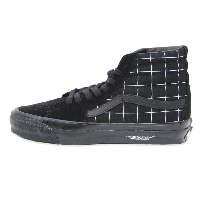 未使用 VANS × UNDERCOVER バンズ アンダーカバー 26cm OTW Sk8-HI UC1F4F05 VN000Z10BLK スパイダーチェック ブラック 黒 88000179