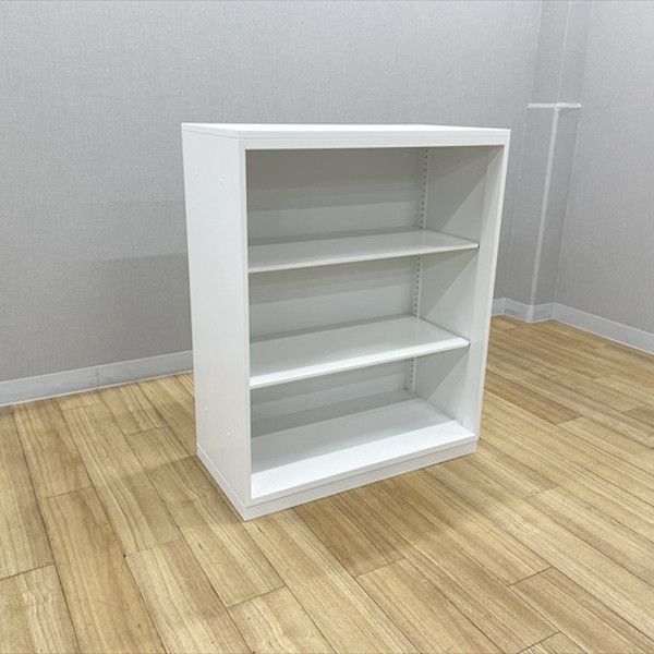 オープン書庫 エディア ダブルベース型 天板付 スチールキャビネット オフィスキャビネ コクヨ ホワイト