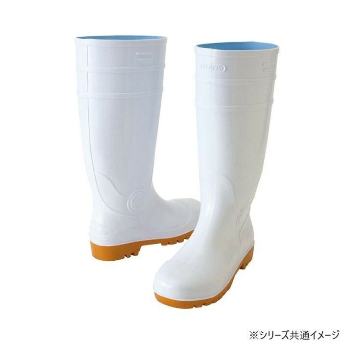 鋼製先芯でつま先を守るシンプルなPVC長靴 アイトス 長靴(先芯入り) ホワイト 25.0cm 4437 キッチンから土木作業まで 耐油底 幅広3E
