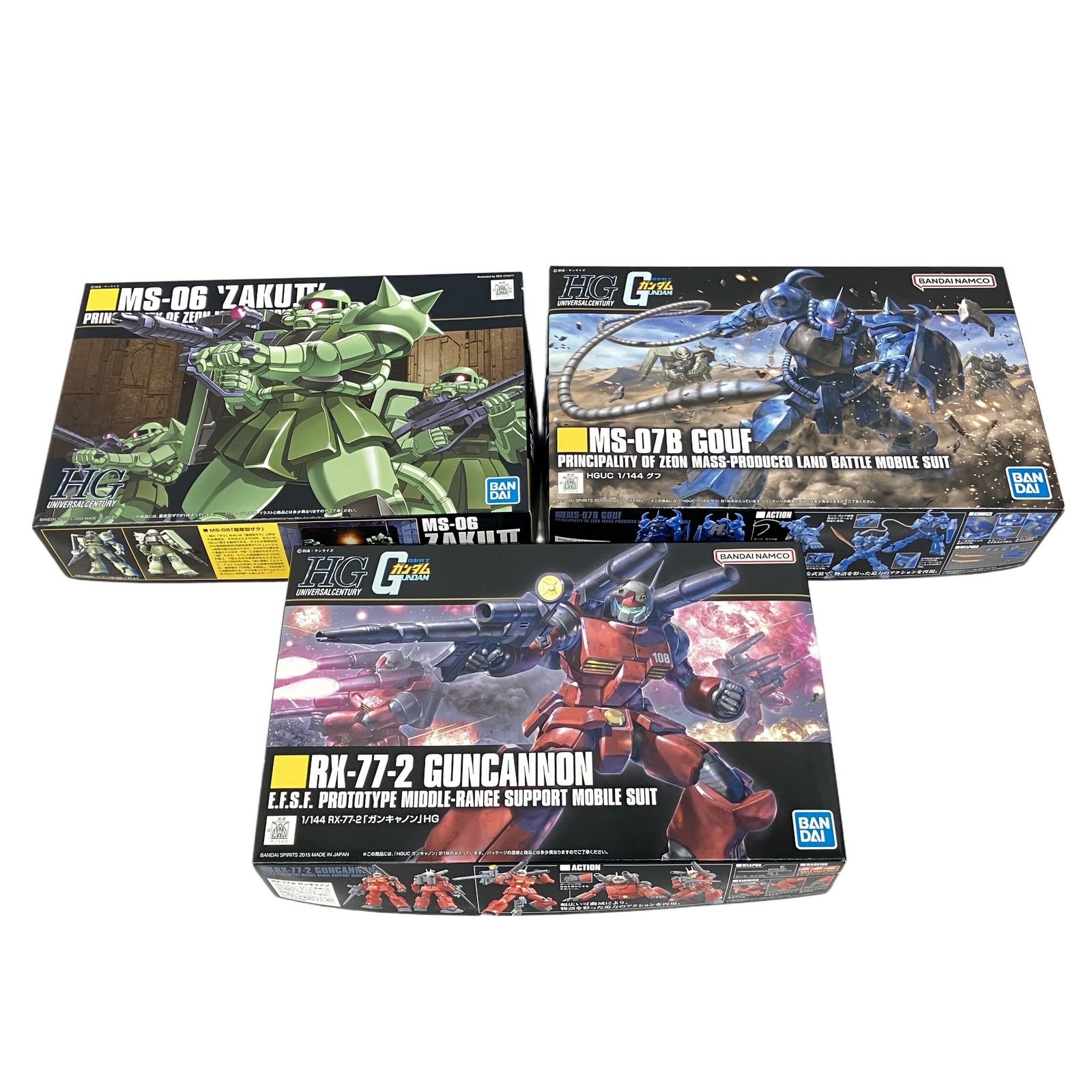 BANDAI バンダイ 1/144 HGUC 機動戦士ガンダム プラモデル おまとめ 3点 ガンプラ 未使用 K11508484