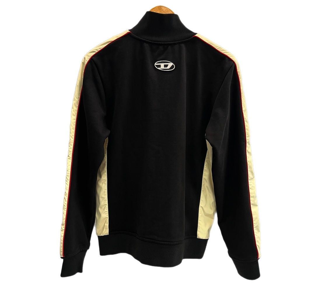ディーゼル DIESEL S-BLOCKER SWEATSHIRT トラックジャケット 黒×白