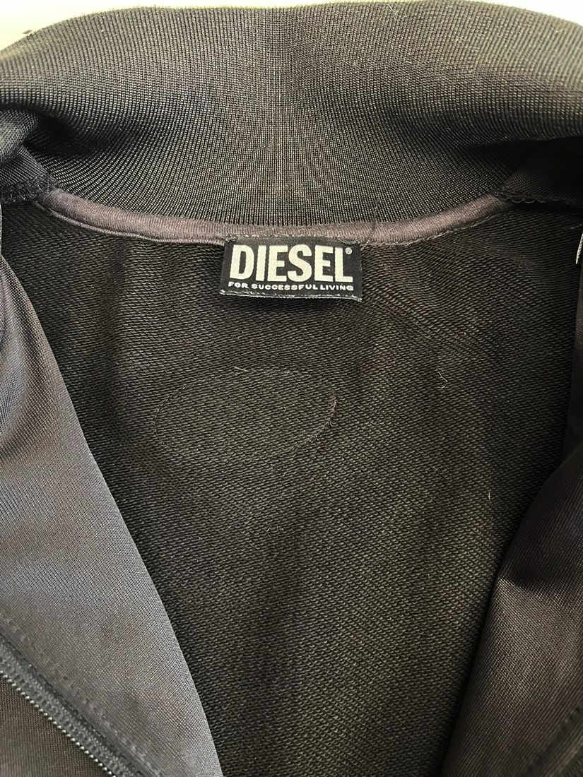 ディーゼル DIESEL S-BLOCKER SWEATSHIRT トラックジャケット 黒×白