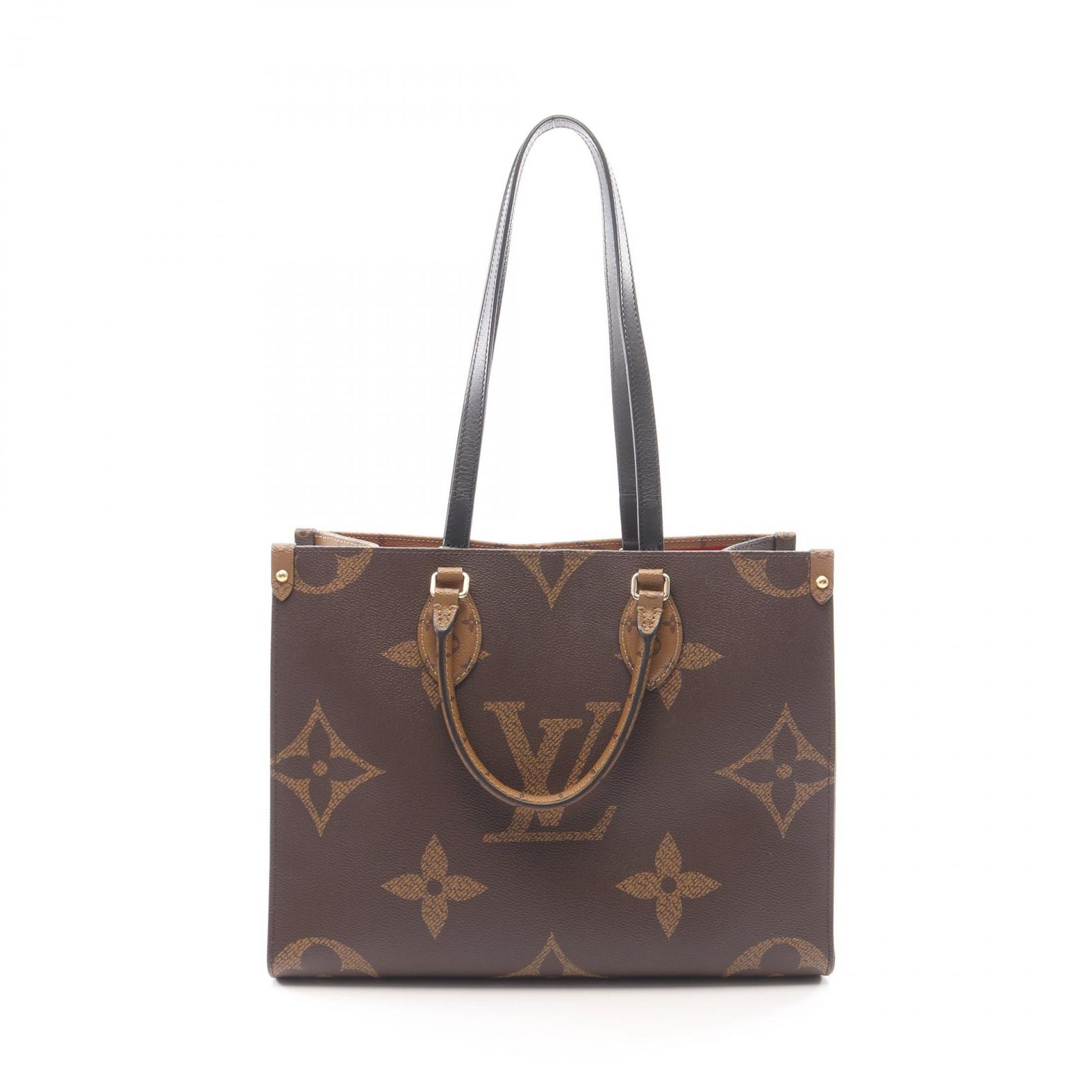 ルイ・ヴィトン LOUIS VUITTON トートバッグ オンザゴーMM モノグラムジャイアント リバース 2WAY M45321 PVCコーティングキャンバス レザー オンザゴーMM レディース 189,400円
