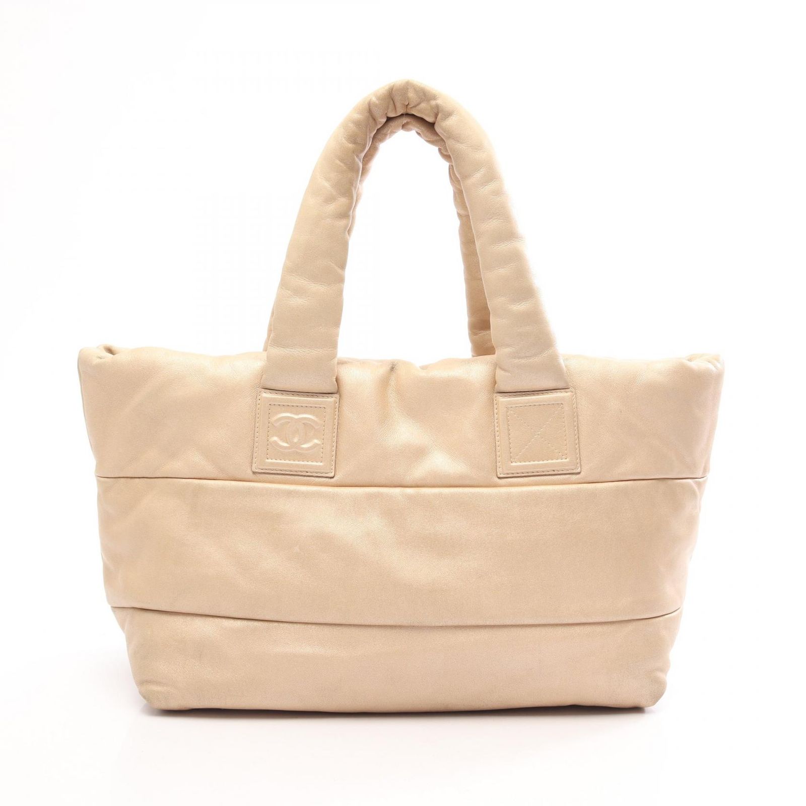 シャネル CHANEL トートバッグ コココクーンMM ゴールド レザー ココ・コクーン ラージ トートバック レディース Used B 100,400円