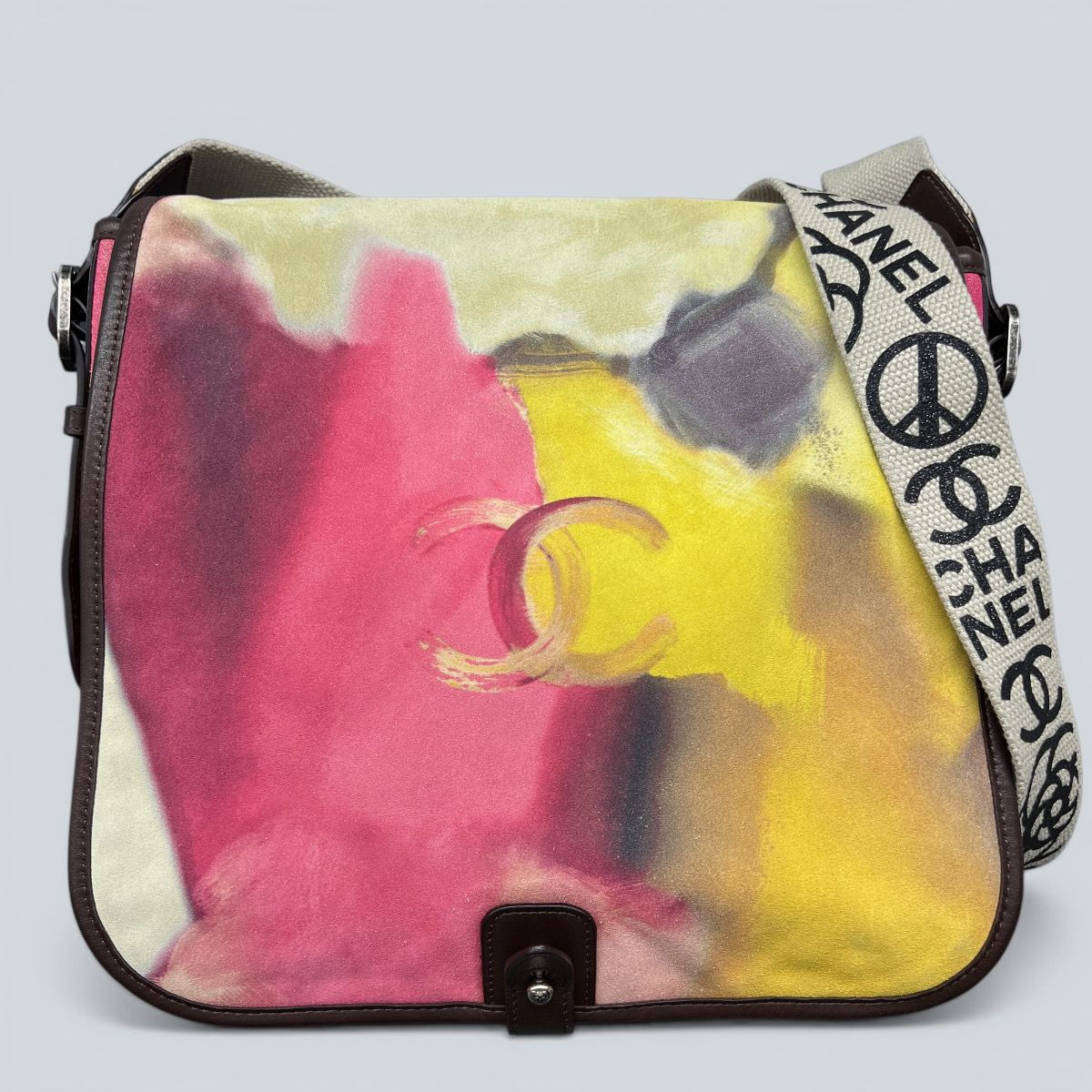 CHANEL 希少 美品 シャネル エンブロイダリー ココマーク ショルダーバッグ A90809 20番台シリアル スエード レザー ガンメタル金具 メッセンジャーバッグ クロスボディ Y2K ヴィンテージ ABランク 鑑定済 中古