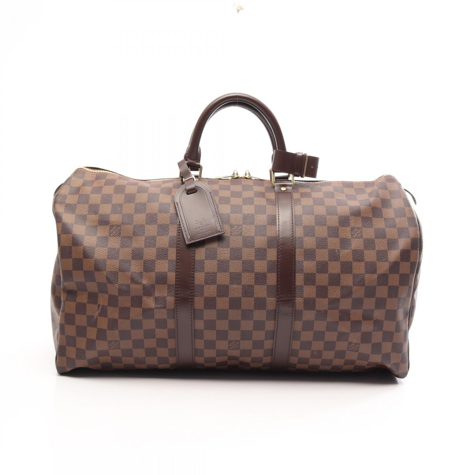ルイ・ヴィトン LOUIS VUITTON ボストンバッグ キーポル50 N41427 PVCコーティングキャンバス レザー キーポル50 ユニセックス Used A
