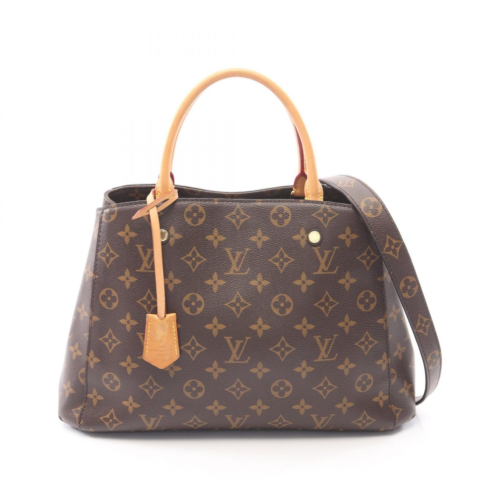 ルイ・ヴィトン LOUIS VUITTON ハンドバッグ モンテーニュMM 2WAY M41056 PVCコーティングキャンバス レザー モンテーニュMM レディース Used B