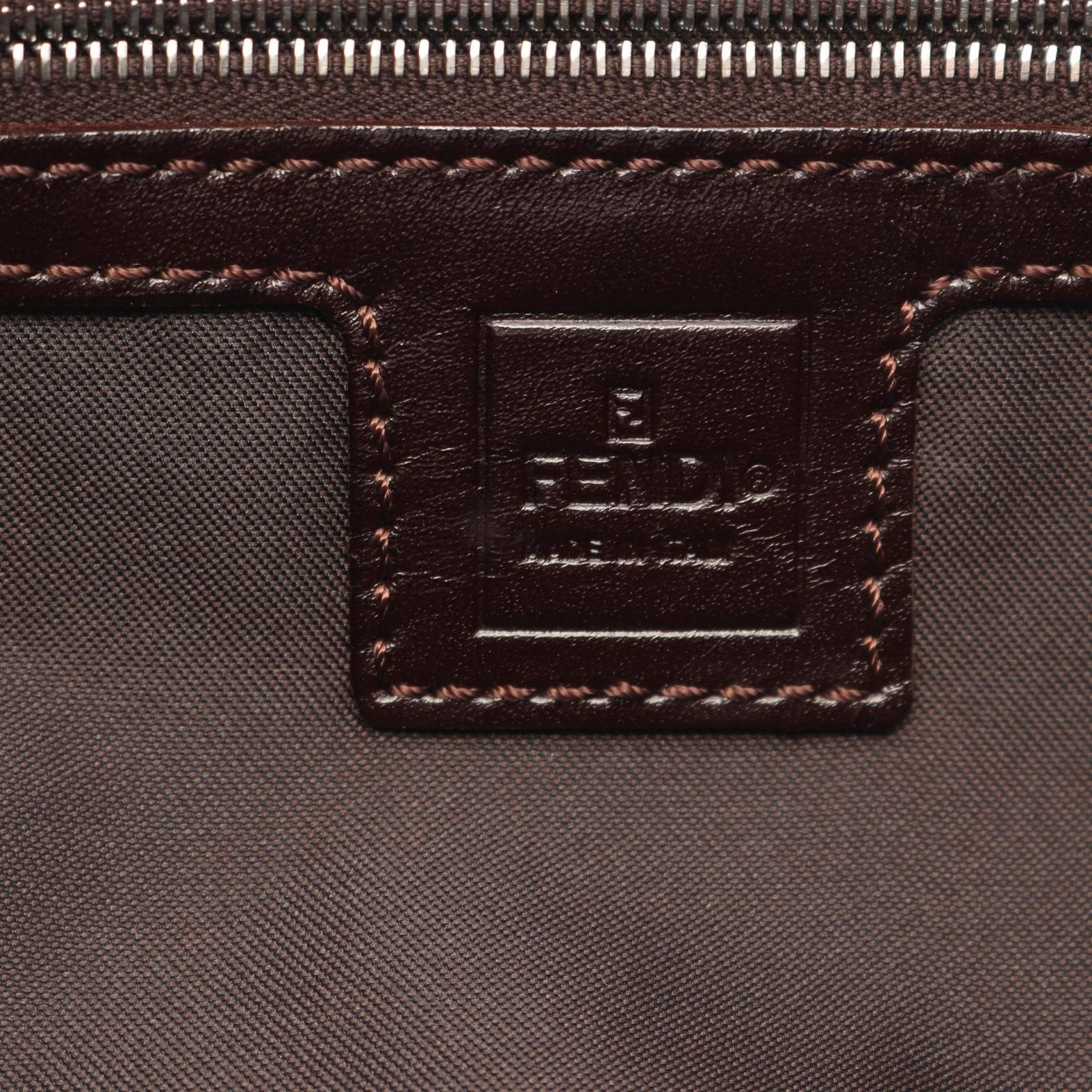 フェンディ FENDI ハンドバッグ マンマバケット ズッカ ブラウン/ブラック キャンバス レザー ズッカ マンマバケット レディース Used A