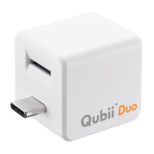 サンワダイレクト iPhone/iPad Android USB-C 充電しながら自動バックアップ microSD カードリーダー 写真 データ保存 Qubii Duo ホワイト 400-ADRIP014W送料無料 0f5475f5
