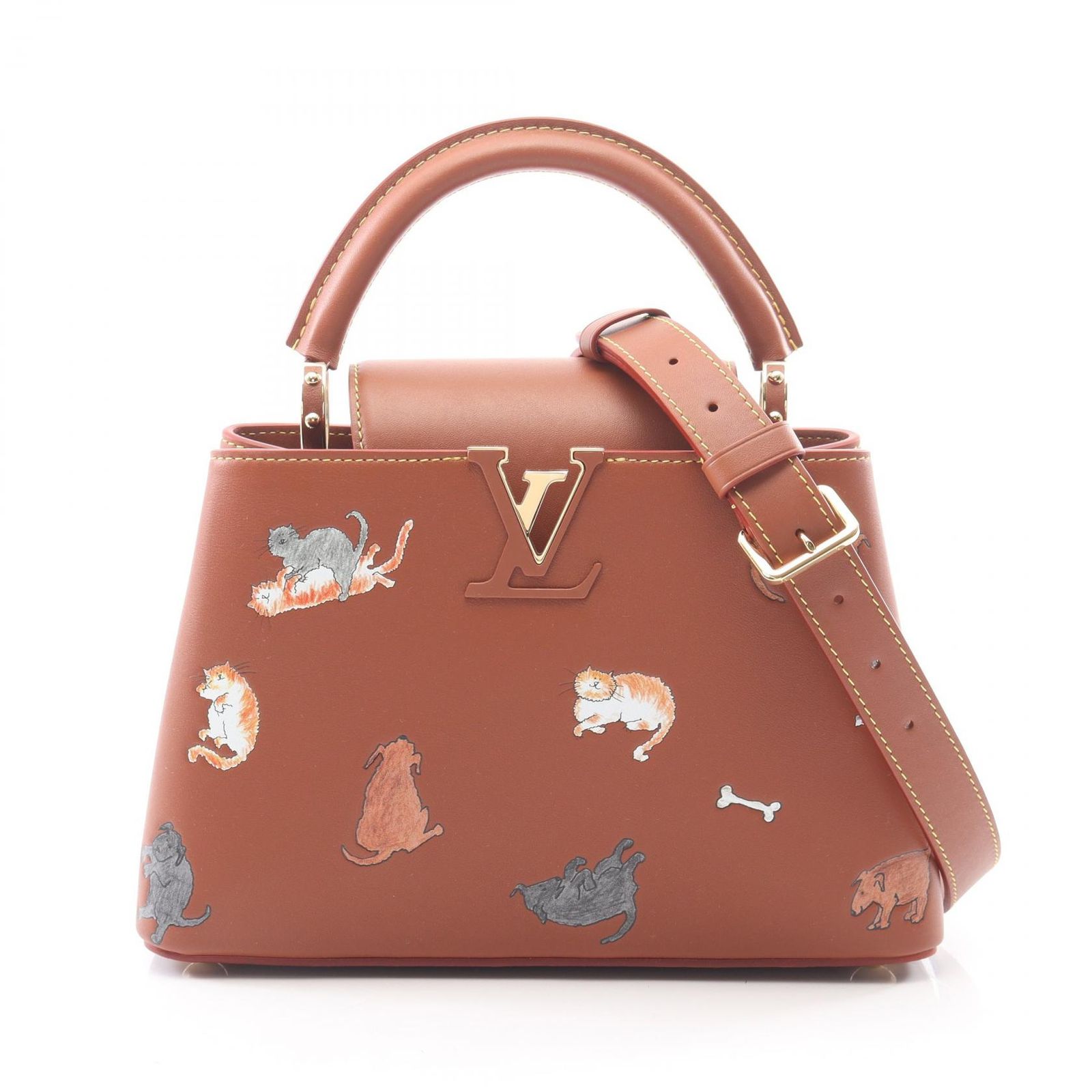 ルイ・ヴィトン LOUIS VUITTON ハンドバッグ LOUIS VUITTON × GRACE CODDINGTON カプシーヌBB タン 2WAY M25874 タン レザー カプシーヌBB レディース Used A 342,360円