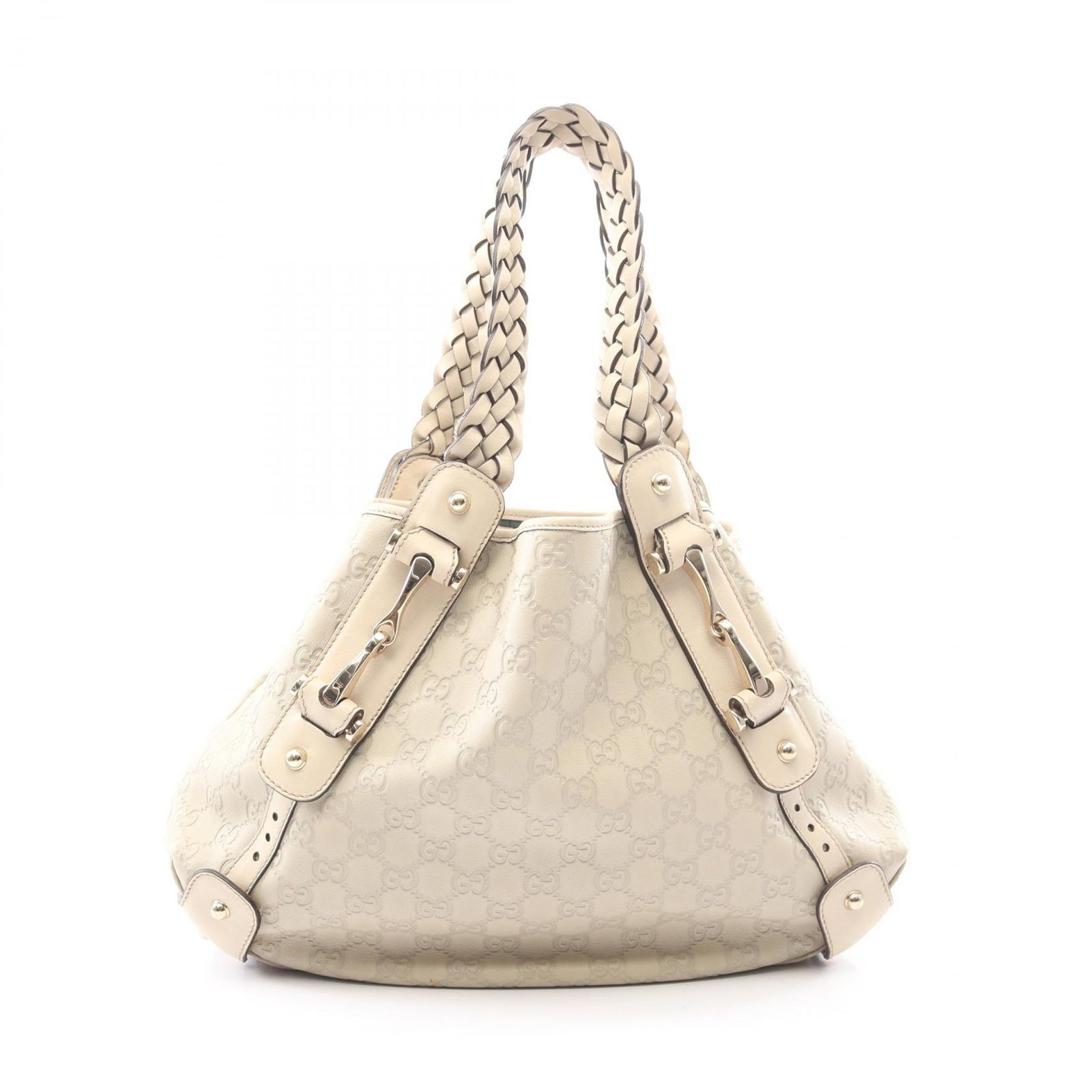 グッチ GUCCI ショルダーバッグ グッチシマ 162900 アイボリー レザー グッチシマ ホースビット トートバッグ レディース Used B 50,880円
