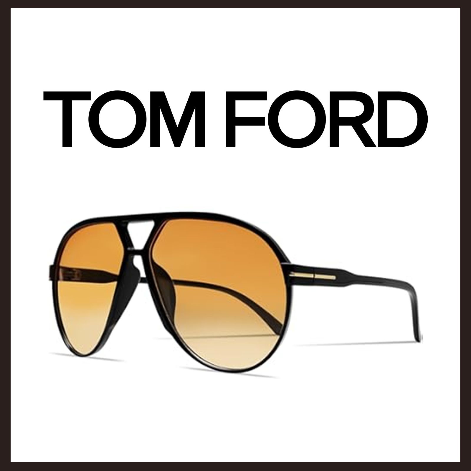 新品 未使用 トムフォード ゼイヴィア ダブルブリッジ サングラス ブラック【TOM FORD】ティアドロップ アイウェア