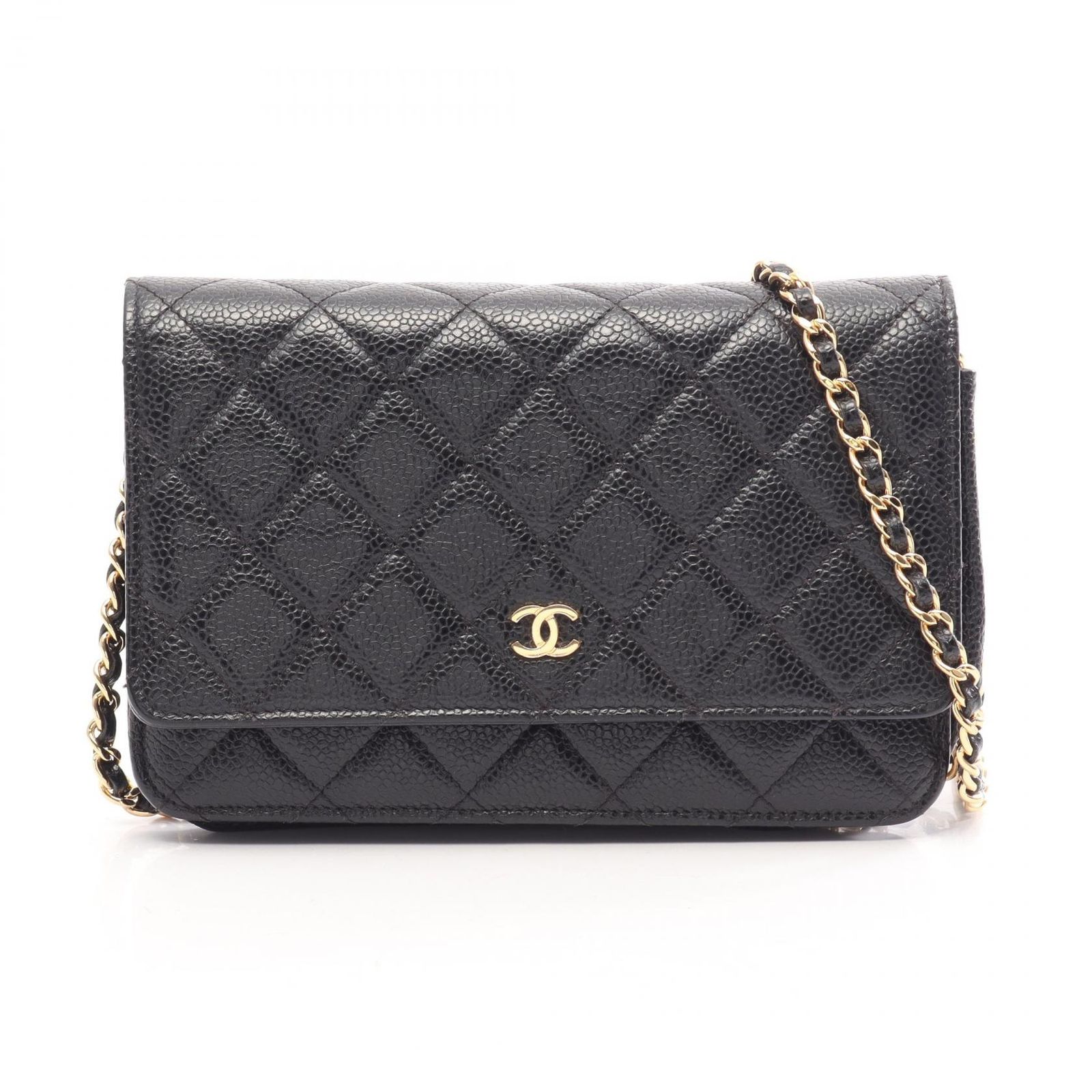 シャネル CHANEL ショルダーバッグ マトラッセ AP0250 ブラック キャビアスキン(グレインドカーフ) マトラッセ チェーンウォレット レディース Used B