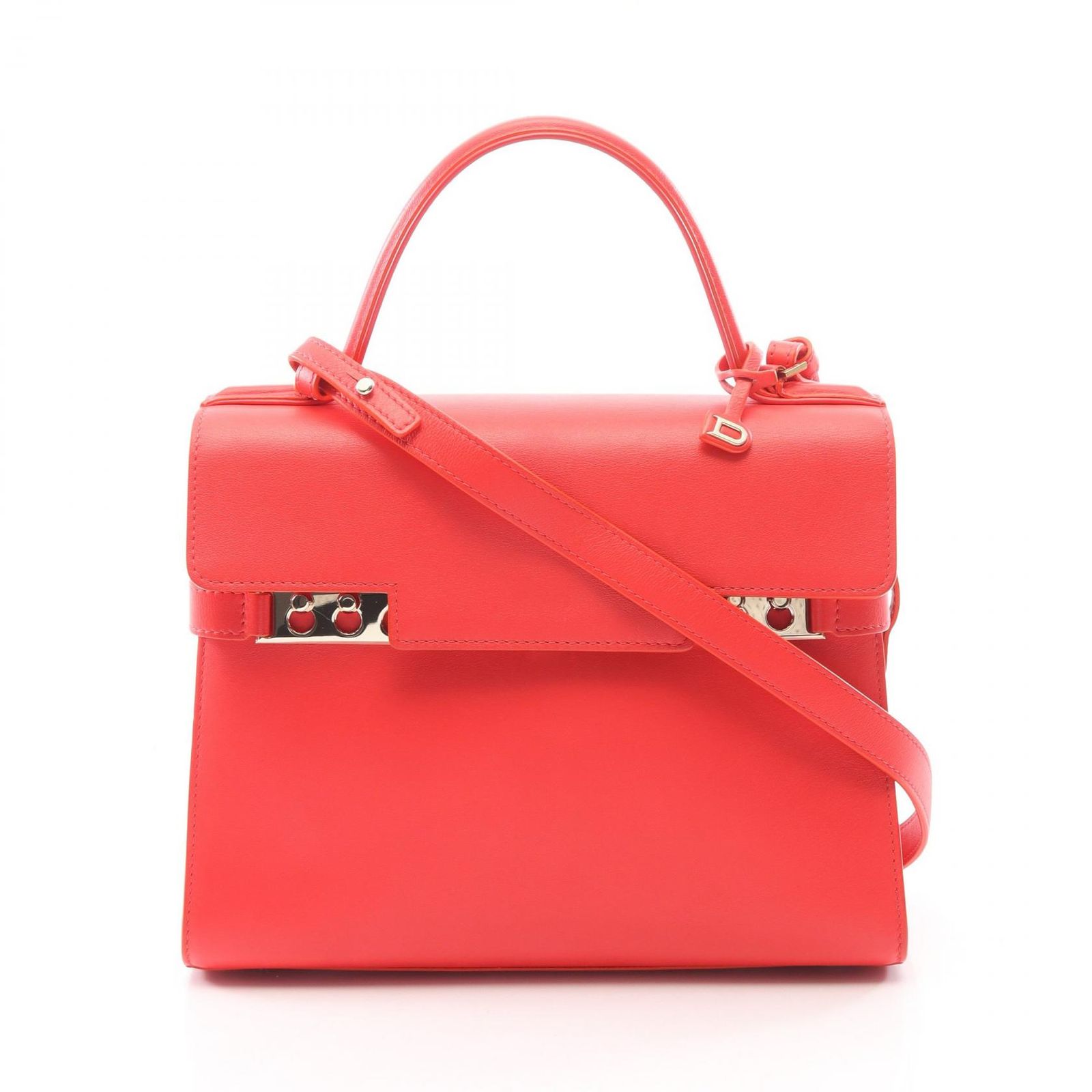 デルヴォー Delvaux ハンドバッグ タンペートMM 2WAY レッド レザー タンペート MM レディース Used B