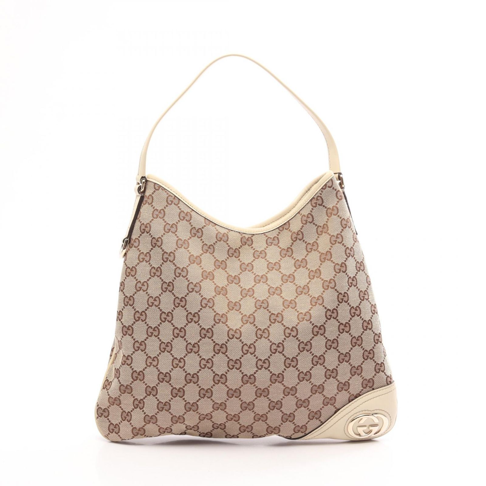 グッチ GUCCI ショルダーバッグ インターロッキングG GGキャンバス 169947 ベージュ/ブラウン/アイボリー キャンバス レザー ニューブリット ワンショルダーバッグ