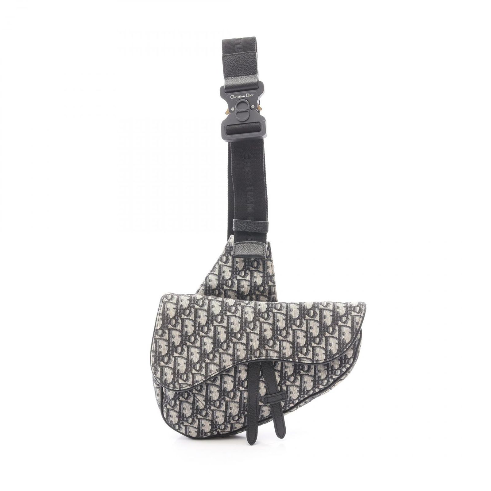 ディオール Dior ウエストバッグ ボディバッグ SADDLE サドル オブリーク ジャガード ネイビー/アイボリー/ブラック キャンバス オブリーク サドルボディバッグ 131,900円