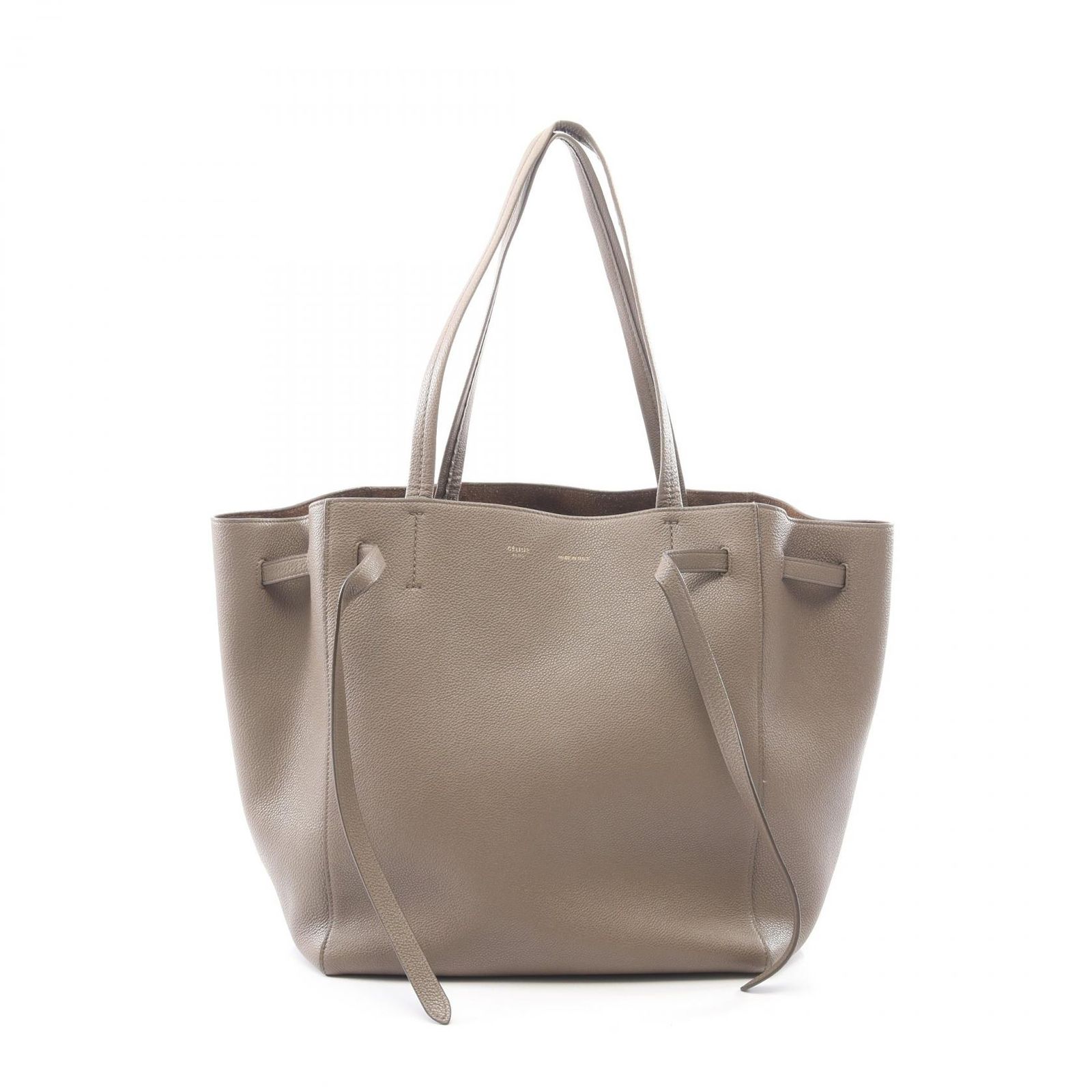 セリーヌ CELINE トートバッグ カバファントム スモール グレージュ レザー カバファントム スモール レディース Used B